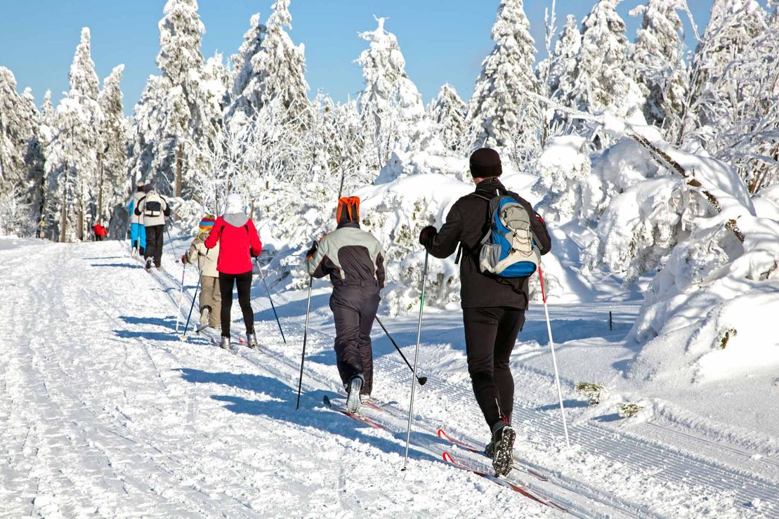 Langläufer im Winter in Kötschach-Mauthen